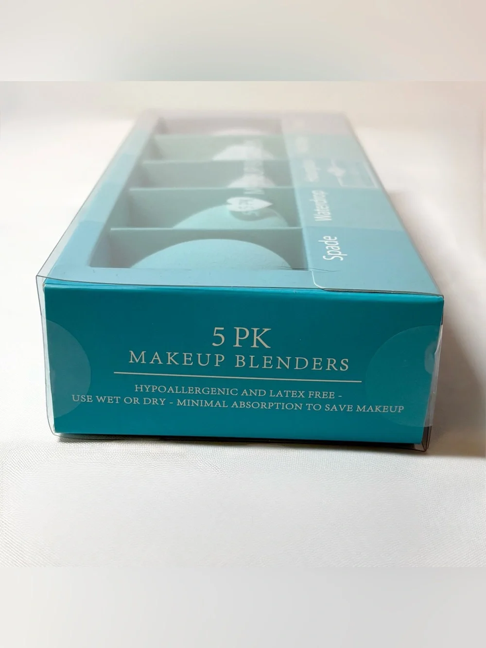 New Set of 5 Makeup Blender Sponges Hypoallergenic Latex Free Shades of Blue